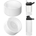 Linkidea 2 Pack Water Bottle Boot Compatible with CamelBak Eddy+20oz/25oz, Chute Mag 20oz/25oz, Carry Cap, Silicone Anti-Slip Bottle Bottom Bumper Protector (Clear White)