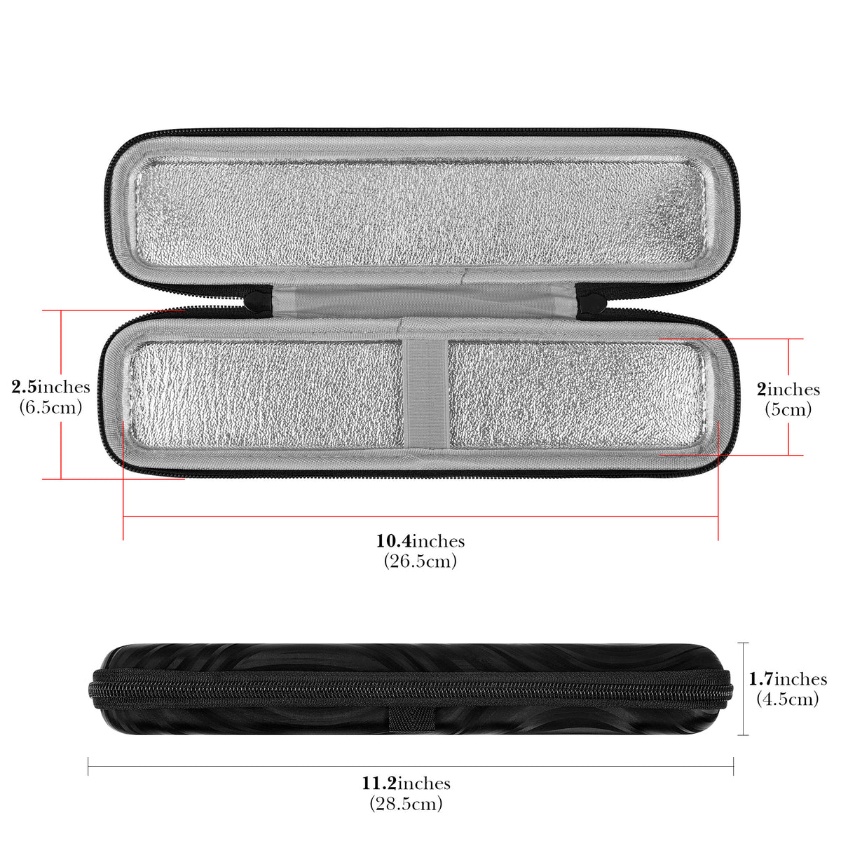 Linkidea Electric Toothbrush Travel Case with Waterproof Lining, Compatible with Oral-B iO Series, Smart 1500 Toothbrush, Philips Sonicare, Hard Shell Protective Brush Case (Black)
