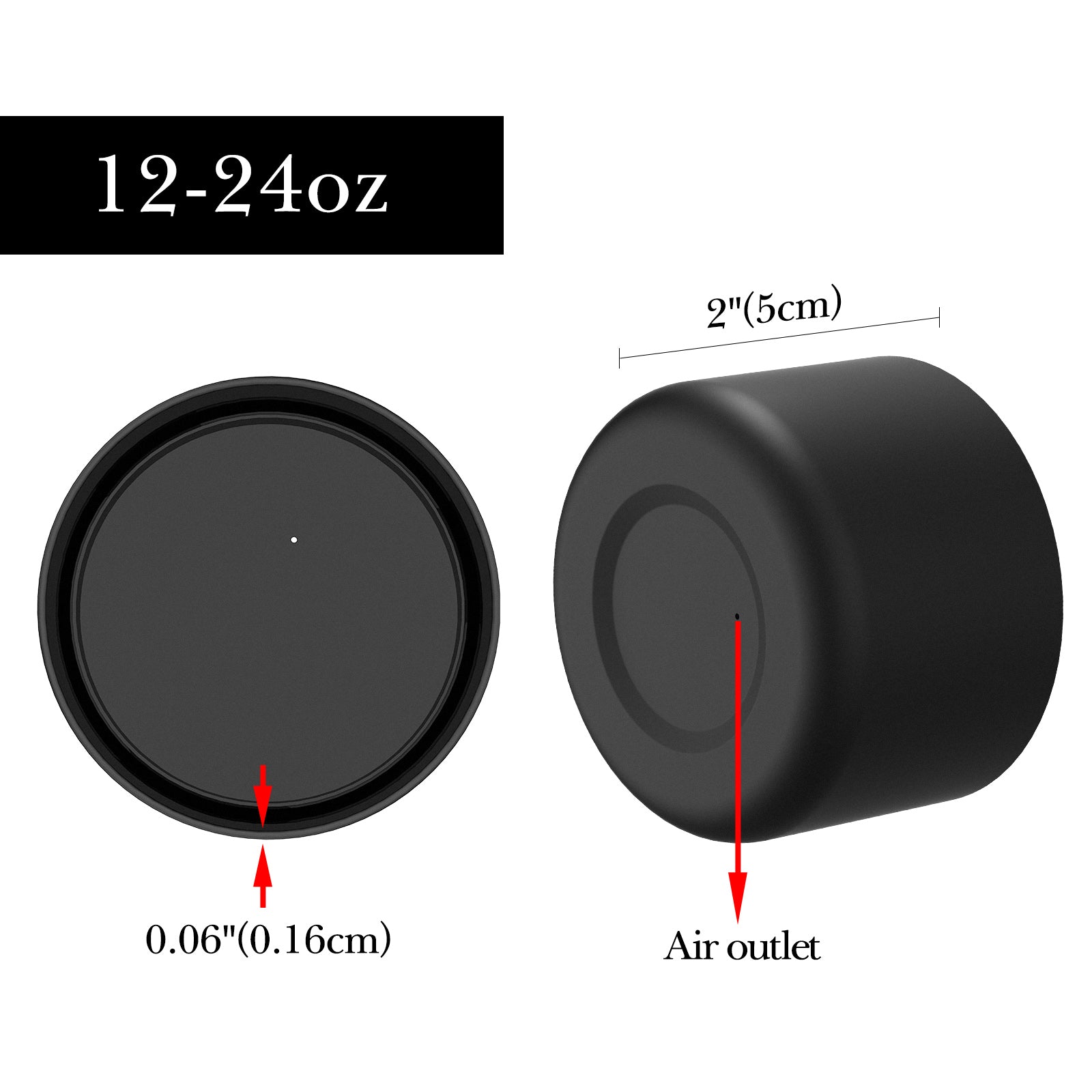 Linkidea 2 Pack Water Bottle Boot Compatible with IRON °FLASK Wide/Narrow Mouth 12oz/14oz/16oz/18oz/20oz/22oz/24oz, Silicone Bottle Bottom Sleeve Cover Bumper Protector (Black)