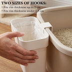 Linkidea Cat Litter Disposal Station with 100 Liners, Side-Hanging Cleanup Bin for Litter Boxes, Space-Saving Waste Management Solution with Integrated Hook
