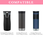 Linkidea 2 Pack Water Bottle Boot Compatible with Contigo West Loop 2.0 16oz/20oz/24oz, Huron 2.0 16oz/20oz, Silicone Anti-Slip Bottle Bottom Bumper Protector (Light Pink)