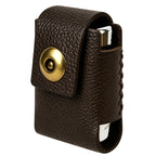 Linkidea Vegan Leather Lighter Case Holder, Protective Lighter Pouch Compatible with Standard Zippo Lighter, Portable Belt Loop Holster for Outdoor Camping Daily Use (Brown)