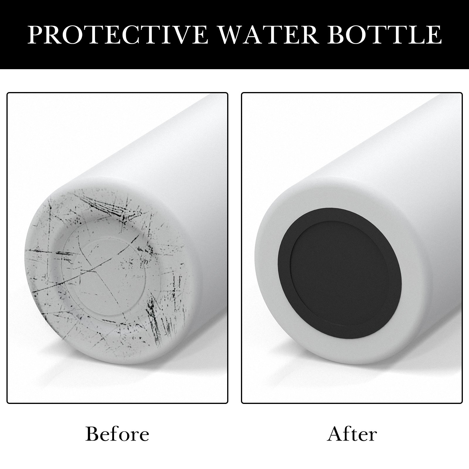 Linkidea 6 Pack Water Bottle Bottom Pad Compatible with Hydro Flask Wide/Standard Mouth 12/14/16/18/20/21/24oz, Silicone Anti-Slip Waterbottle Base Silencer Protector