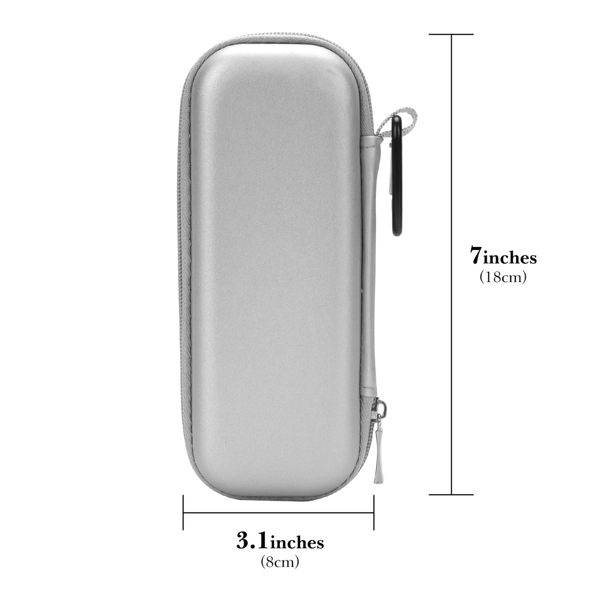 Linkidea Razor Travel Case, Portable Shaving Storage Case, Compatible with Gillette Fusion5 Power, Harry's 5-Blade, Protective Razor Carrying Case (Silver)