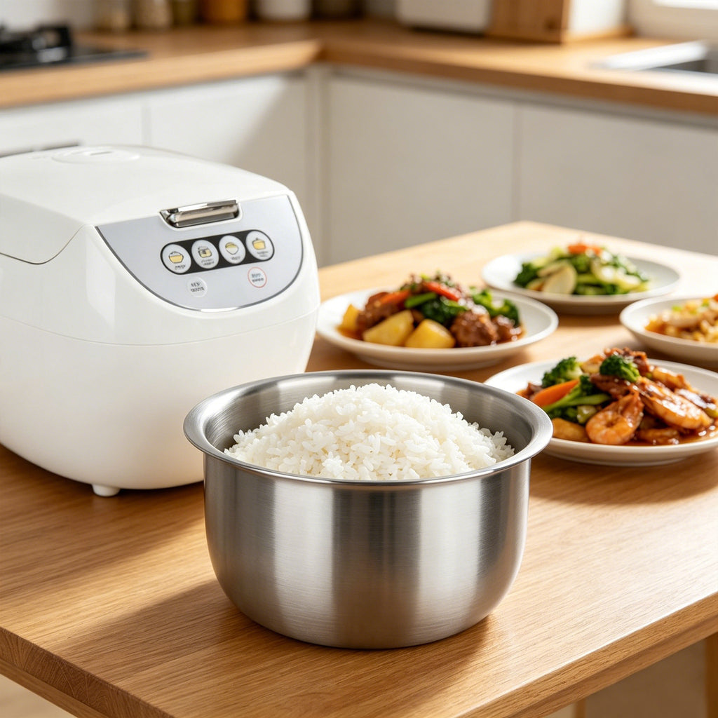 Linkidea Rice Cooker Stainless Steel Inner Pot Compatible with Tiger JBV-A10U, JBV-S10U, JBX-B10R, JBX-B10U, Dishwasher Safe, No Coating Replacement Bowl