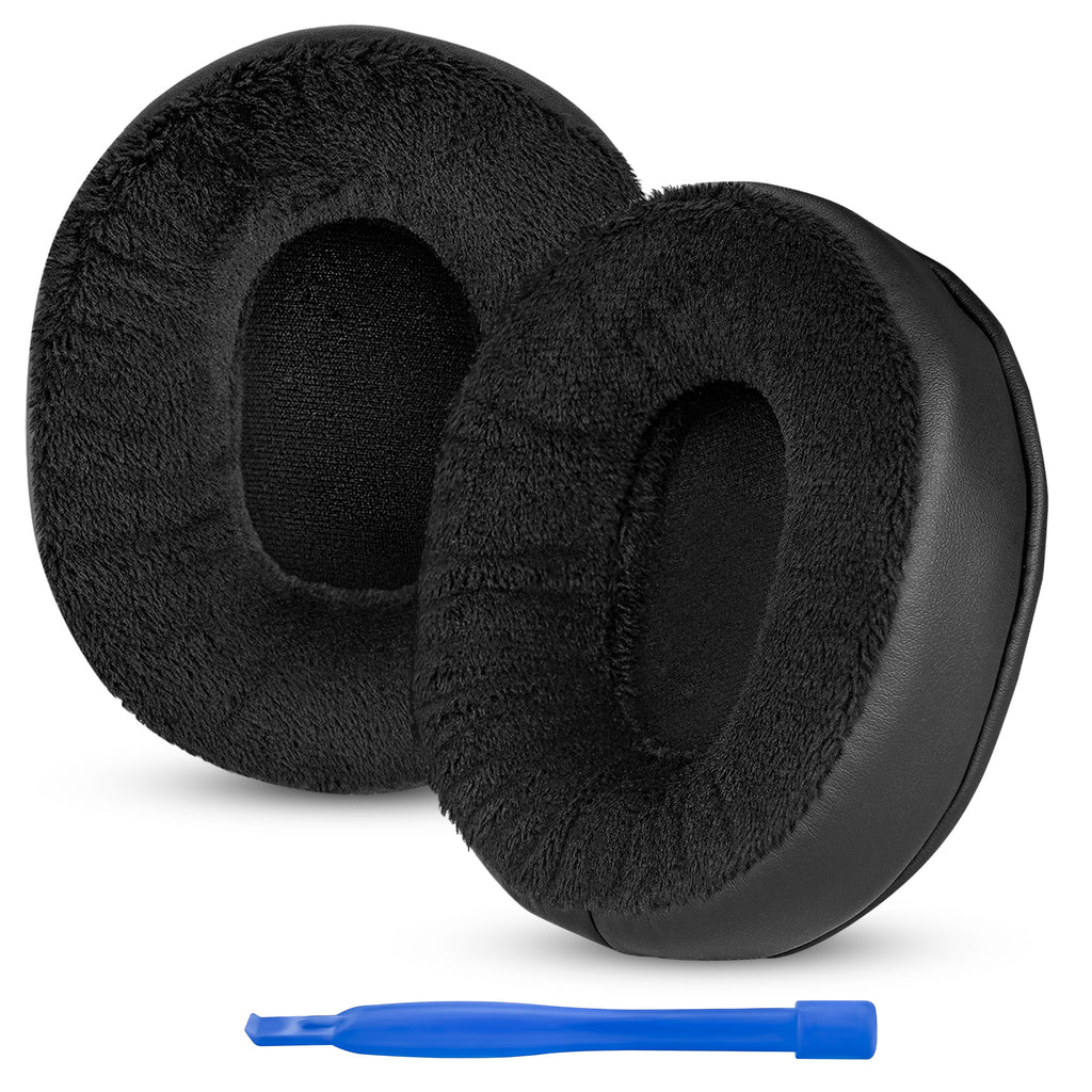 Linkidea Hybrid Velour Replacement Ear Pads for Audio-Technica ATH-M50X, M50XBT2, M40X, M70X and MSR7, Extra Thick Memory Foam Ear Cushions, Black