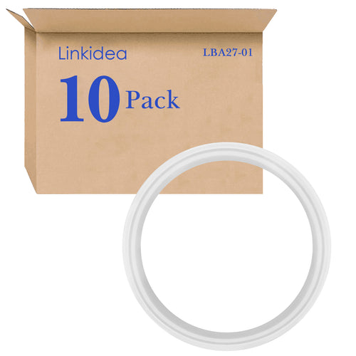 Linkidea 10 Pcs Silicone Seal Replacement, Lid Seal Gasket Replacement Compatible with Thermos Stainless King Food Jar, Exact Fit to 16 and 24 Ounce (White)