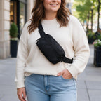 Extra Long Strap, RFID Blocking Fanny Pack, Max 60 Inches Adjustable Belt for Plus Size, Travel and Everyday Carry