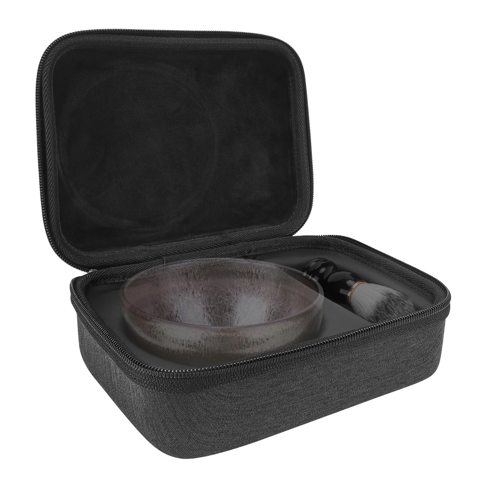 Linkidea EVA Travel Shaving Bowl and Brush Storage Case, Portable Shaving Soap Bowl & Brush Handbag, Hard Travel Shave Bowl Case Compatible with Viking Revolution, Beau Brummell Shaving Bowl