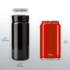 Linkidea 7oz (200ml) Mini Water Bottle, Vacuum Insulated Stainless Steel Bottle for Hot & Cold Drinks, Spill-Proof Small Bottle Fit Handbag, Purse and Pocket (Black)