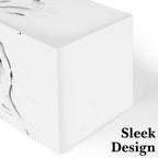 Linkidea Countertop Manual Toothbrush Holder for Bathroom, Resin Stand for Toothpaste, Vanity Organizer Compatible with Colgate ExtraClean, Oral-B CrossAction(White)
