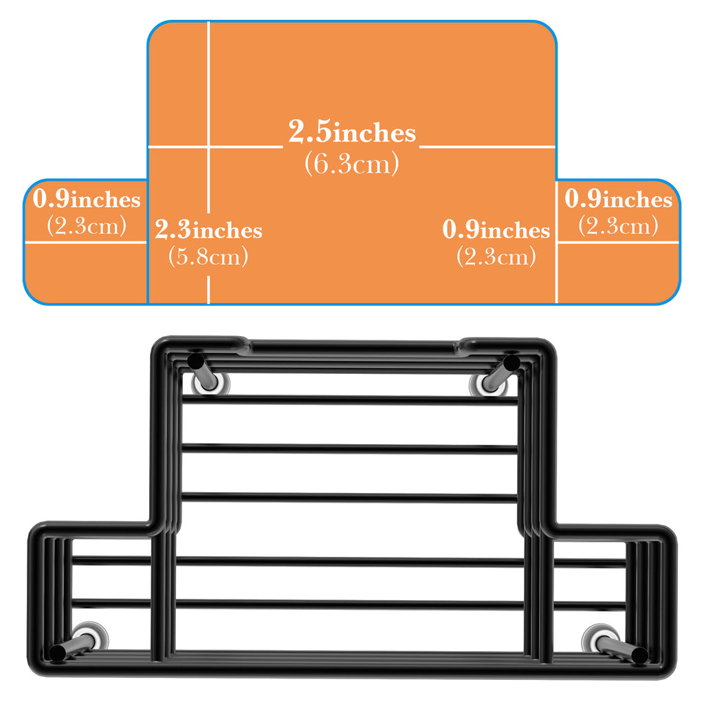 Linkidea Toothbrush Holder for Shower, Stainless Steel Brush Stand, Countertop/Wall Mount 3 Slots Organizer Compatible with Colgate Extra Clean, Oral-B CrossAction Manual Toothbrush (Black)