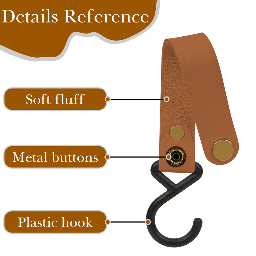 Linkidea 4 Pack Fence Hooks for Water Bottle, Hook Hanger Compatible with Owala FreeSip 24/32oz, Stanley Quick Flip Go 24oz, Plastic S Shaped Hooks for Outdoor Sports Camping (Orange Brown)