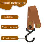 Linkidea 4 Pack Fence Hooks for Water Bottle, Hook Hanger Compatible with Owala FreeSip 24/32oz, Stanley Quick Flip Go 24oz, Plastic S Shaped Hooks for Outdoor Sports Camping (Orange Brown)