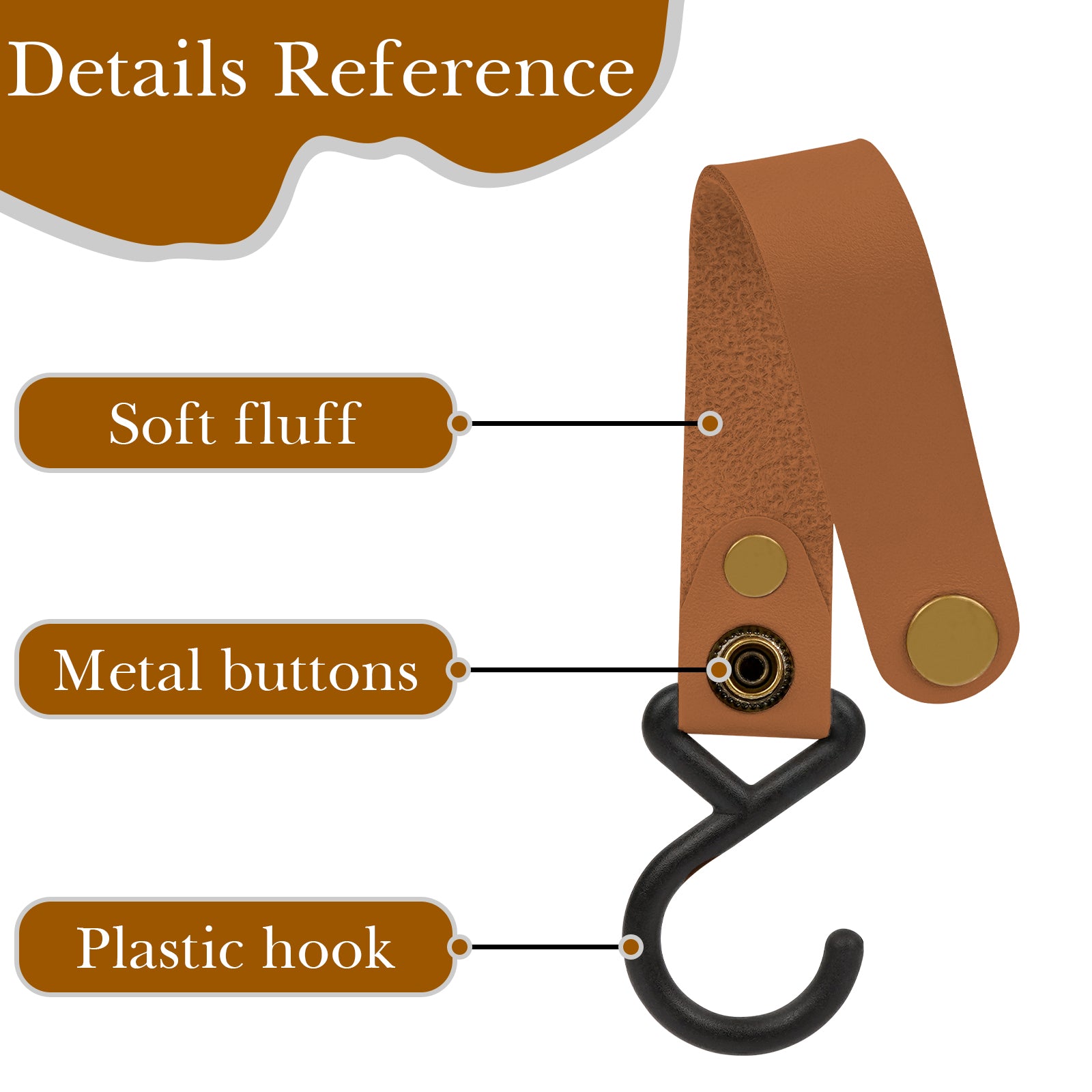 Linkidea 4 Pack Fence Hooks for Water Bottle, Hook Hanger Compatible with Owala FreeSip 24/32oz, Stanley Quick Flip Go 24oz, Plastic S Shaped Hooks for Outdoor Sports Camping (Orange Brown)