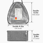 Linkidea Medium Reusable Lunch Bag, Insulated Snack Pouch, Leakproof Food Storage Bag for Sandwiches, Snacks and Fruits, Compact Lunch Tote for Daily Use (Grey)