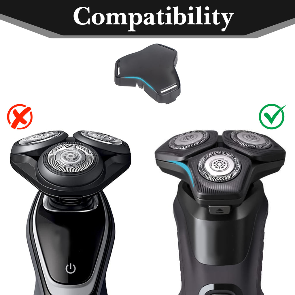 Linkidea 2 Pack Electric Shaver Protective Cap, Shaving Covers Compatible with Philips Norelco Series 9/7/5, Travel Storage Accessories (Black)