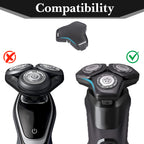 Linkidea 2 Pack Electric Shaver Protective Cap, Shaving Covers Compatible with Philips Norelco Series 9/7/5, Travel Storage Accessories (Black)