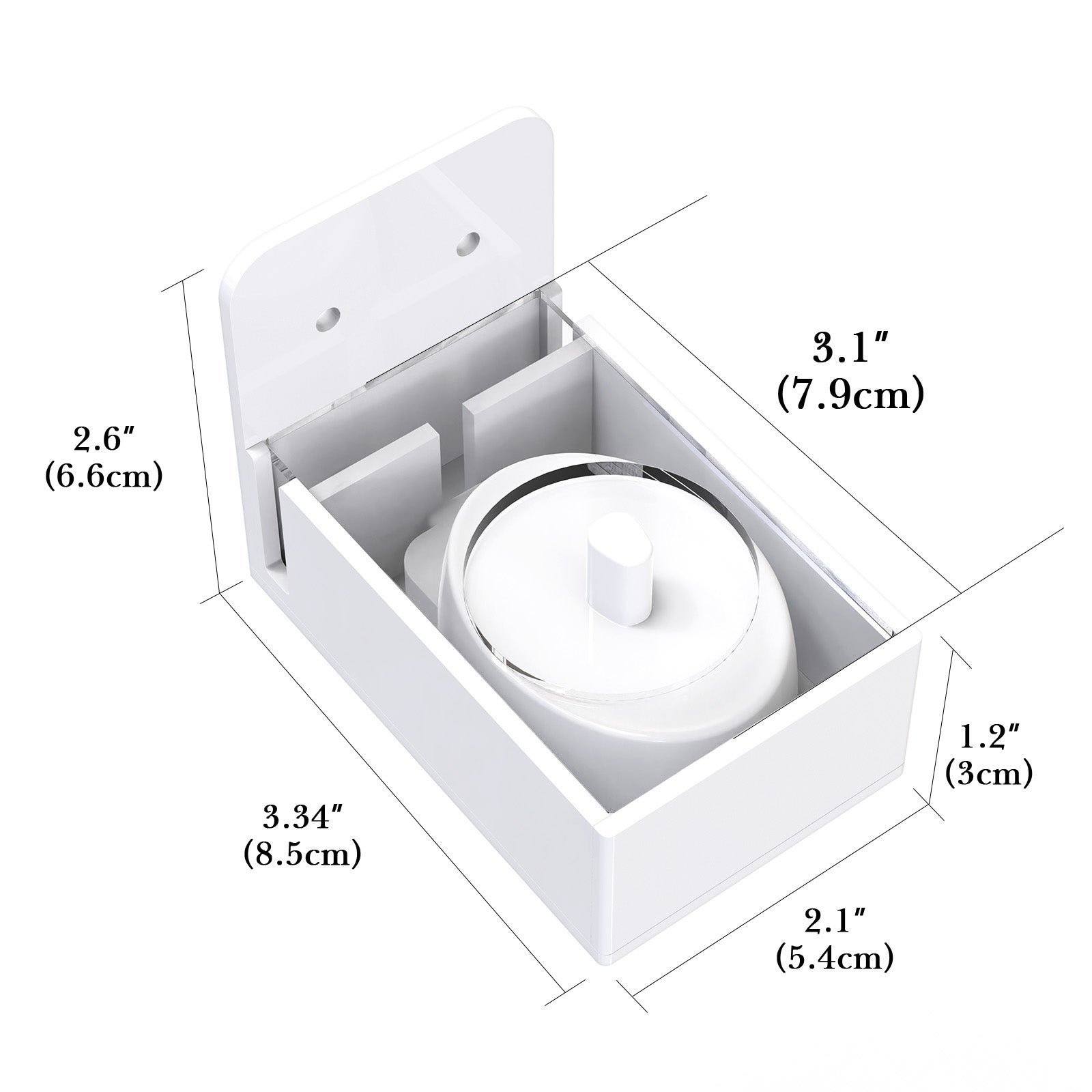 Linkidea Wall Mount Electric Toothbrush Charger Holder, Self Adhesive Tooth Brush Stand for Bathroom, Powered Toothbrush Stand Compatible with Oral-B iO 3/5, Smart Pro (Oval Charger Only)