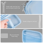 Linkidea Handheld Game Console Carrying Case, Protective Travel Retro Mini Game Player Box for Charging Cable, Earpods, Batteries and Accessories (Blue)