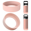Linkidea 2 Pack Water Bottle Boot Compatible with YETI Rambler Jr. Kids 12oz, Rambler Bottle 12oz/18oz, Yonder 20oz, Silicone Anti-Slip Bottle Bottom Bumper Protector (Ice Pink)