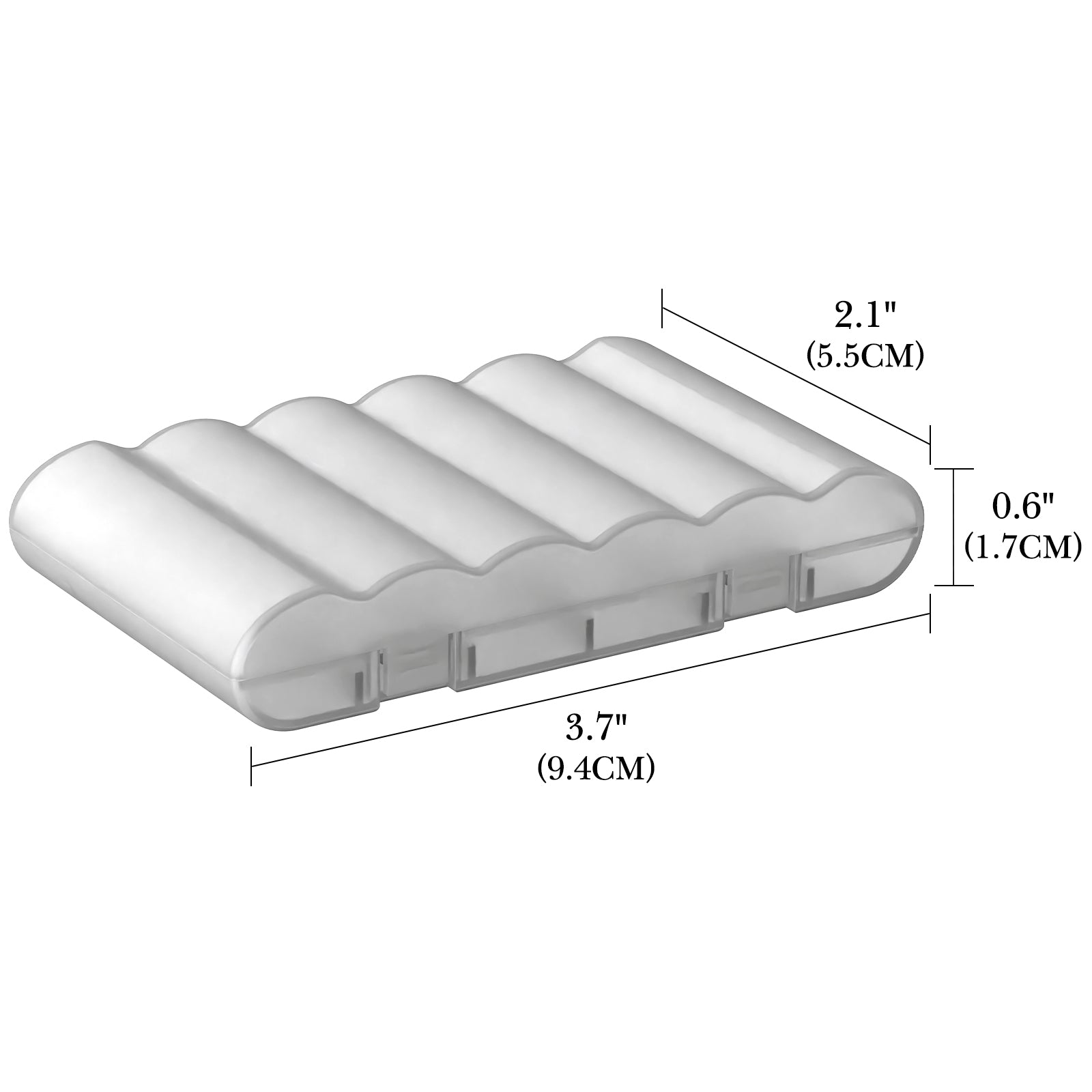 Linkidea 4 Pack AAA Battery Organizer Box, Waterproof Portable Travel Case, Holds 8 AAA Batteries Storage for Home & Travel Accessories (Clear)