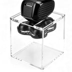 Linkidea Acrylic Shaver Rinse Stand, Electric Shaver Cleaning Holder Compatible with Skull Shaver Pitbull PRO GX5 Head & Face Shaver (Clear)