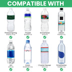 Linkidea Disposable Water Bottle Carrier with Strap Compatible with Smartwater 16.9/20Fl Oz, Evian, Insulated Neoprene Plastic Bottled Water Cover with Clip for Backpack (Black)