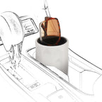 Car Cup Holder Sunglasses Stand, Extra Large Grey Soft Silicone Eyewear Organizer with Plush Lined, Sun Shades Easy Access Storage, Scratch Protection