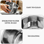 Linkidea Rice Cooker Stainless Steel Inner Pot Compatible with Aroma ARC-954SBD, ARC-914SBDS, Dishwasher Safe, No Coating Replacement Bowl (Old Version)