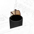 Car Cup Holder Sunglasses Stand with Plush Lined, Black Soft Silicone Eyewear Organizer, Vehicle Sun Shades Easy Access Storage, Scratch Protection