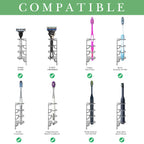 Linkidea Stainless Steel Toothbrush Holder Stand for Shower, Bathroom, Wallmount/Countertop 7 Slot Organizer Compatible with Colgate Extra Clean, Oral-B CrossAction