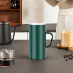 Linkidea 40oz Oversized Coffee Mugs for Office and Home, Extra Large Ceramic Cup with Handle, Heavy Tea Cup Large Capacity Drinking Teacups Gift for Friends, Green