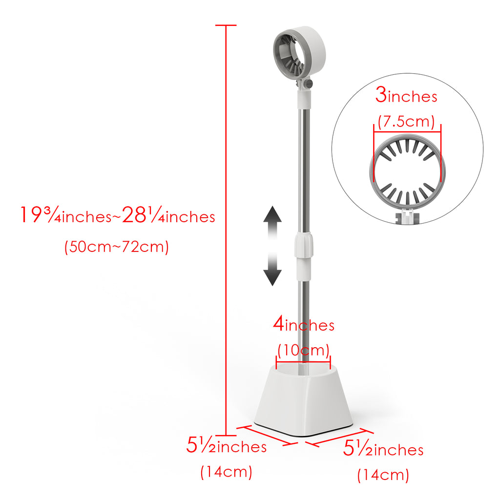 Linkidea Hair Dryer Styling Stand Hands-Free, Adjustable Height Lazy Blow Dryer Holder, 180 Degrees Rotating Hair Dryer Rack with Heavy Base for Home Salon