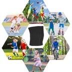Linkidea 2 Pairs Kids Knee Brace Sleeve, Youth Knee Protective Cover for Children, Boys & Girls, Child Leg Support for Knee Pain, Fits Soccer, Basketball, Gymnastics (Size M )