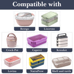 Linkidea Large Capacity Insulated Lunch Bag, EVA Hard Bottom Lunch Tote Bag for Adults, Leak Proof Insulated Lunch Box Bag Compatible with Bentgo Classic, Amathley, Crock-Pot(Grey)