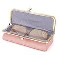 Extra Large Sunglasses Pouch Case, Pink Vegan Leather Shades Organizer Soft Bag Compatible with Rayban RBR0501S RB3549 RB4374 QUAY Versace VE4395