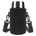 Linkidea Thermal Jar Holder, Insulated Lunch Bag with Shoulder Strap, Suitable for Office Work, Outdoor Picnics, Compatible with 24 oz THERMOS, Serlium, Bidakid, Blockhutte (Black)