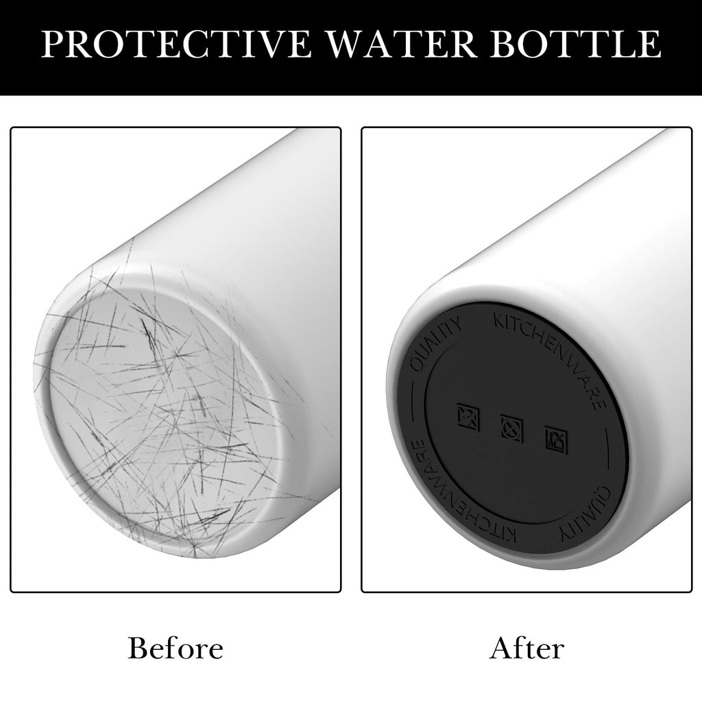 Linkidea 6 Pack Water Bottle Bottom Pad Compatible with Stanley Quick Flip GO 24oz, IceFlow Fast Flow 24oz, Silicone Waterbottle Bottom Silencer, Protective Anti-Slip Rubber Bottom Protector