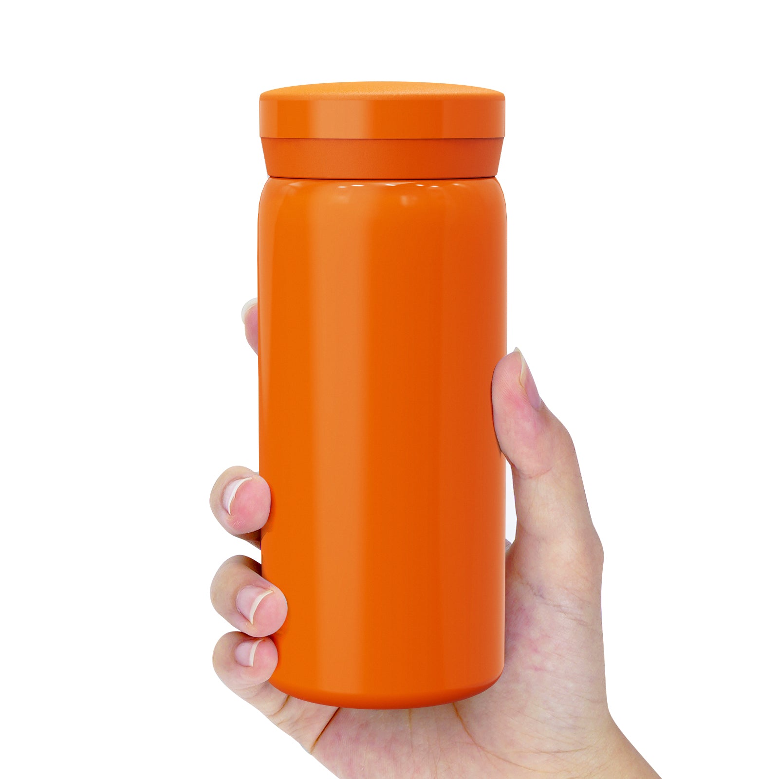 Linkidea 7oz (200ml) Mini Water Bottle, Vacuum Insulated Stainless Steel Bottle for Hot & Cold Drinks, Spill-Proof Small Bottle Fit Handbag, Purse and Pocket (Orange)