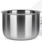 Linkidea 316 Stainless Steel Replacement Inner Pot Compatible with Tiger JBV-A18U, JBV-S18U, JAX-T18U-K 10 Cup Rice Cooker, No Coating, Dishwasher Safe