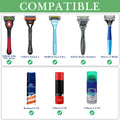 Linkidea Silicone Razor Cover with Fixed Strap, Razor Storage for Travel, Compatible with 2 oz Shaving Gel, Gillette Fusion 5 Power, GilletteLabs with Exfoliating Bar (Black)