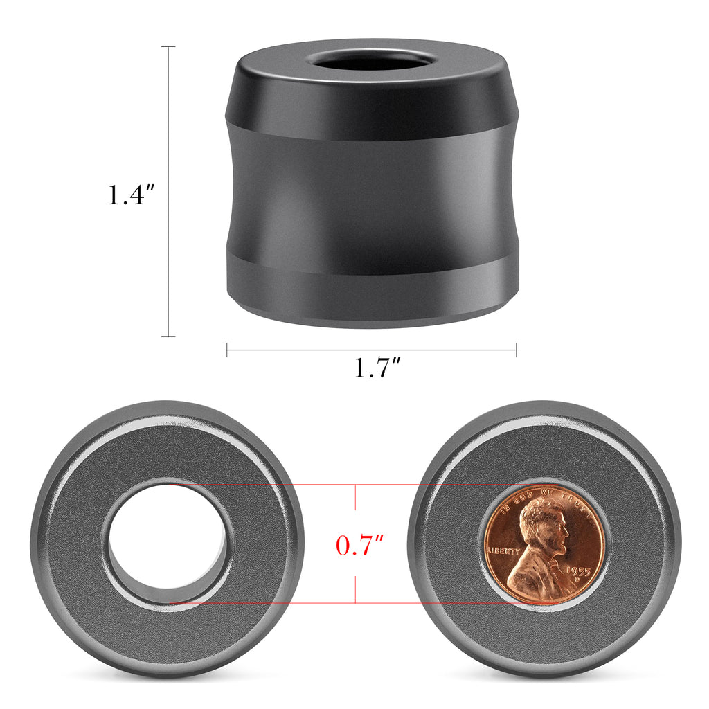 Linkidea 2 Pack Safety Razor Stand, Opening Dia 0.7" (18.5mm) Men Shaving Stand for Bathroom Countertop Compatible with Gillette SkinGuard (Dark Grey)