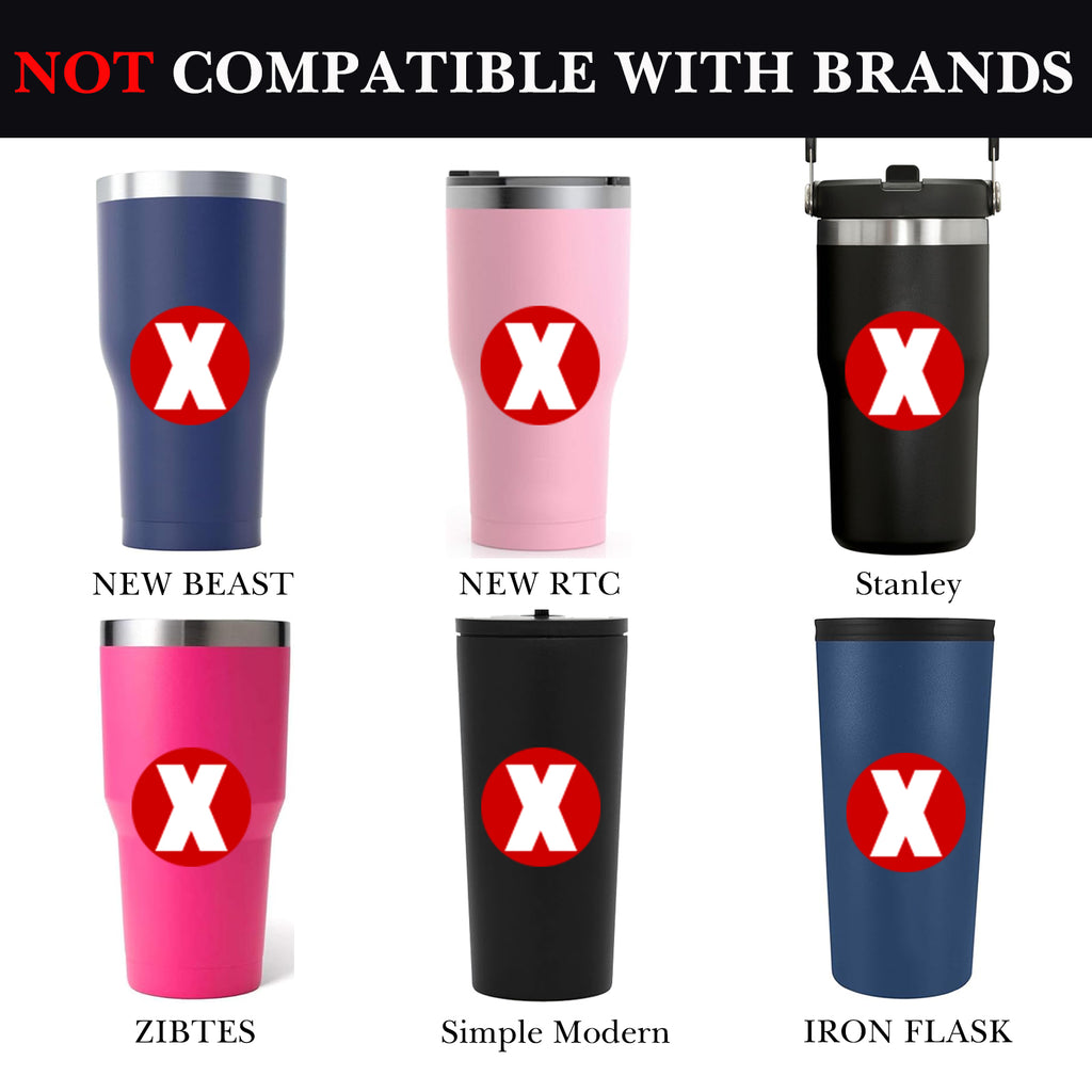 Linkidea 30oz Tumbler Lid Compatible with YETI Rambler, D·S, BJPKPK, 4 Pack Replacement Spill Proof Lids for 3.7" Cup Mouth