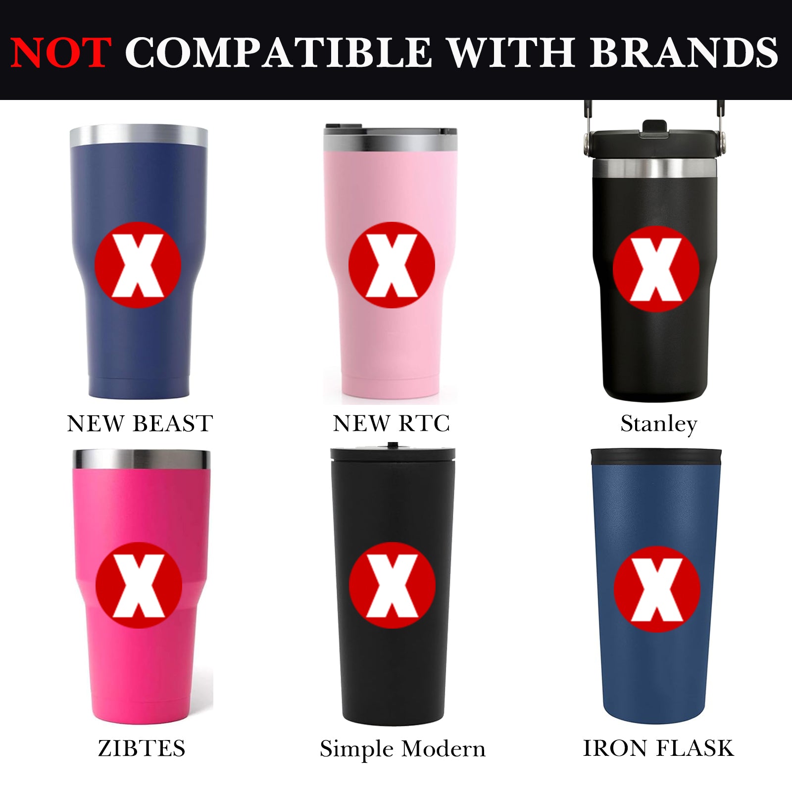 Linkidea 30oz Tumbler Lid Compatible with YETI Rambler, D·S, BJPKPK, 4 Pack Replacement Spill Proof Lids for 3.7" Cup Mouth