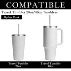 Linkidea Water Bottle Boot Compatible with Hydro Flask Travel Tumbler 28oz/40oz, Silicone Water Bottle Bottom Sleeve Cover Protector, Bottle Bumper (Clear / 2 Pack)
