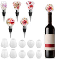 Linkidea DIY Resin Wine Stopper Kit, 10 Geometric Silicone Molds & 5 Stainless Steel Reusable Wine Bottle Stoppers, Resin Crafts for Handmade Gifts & Wine Accessories