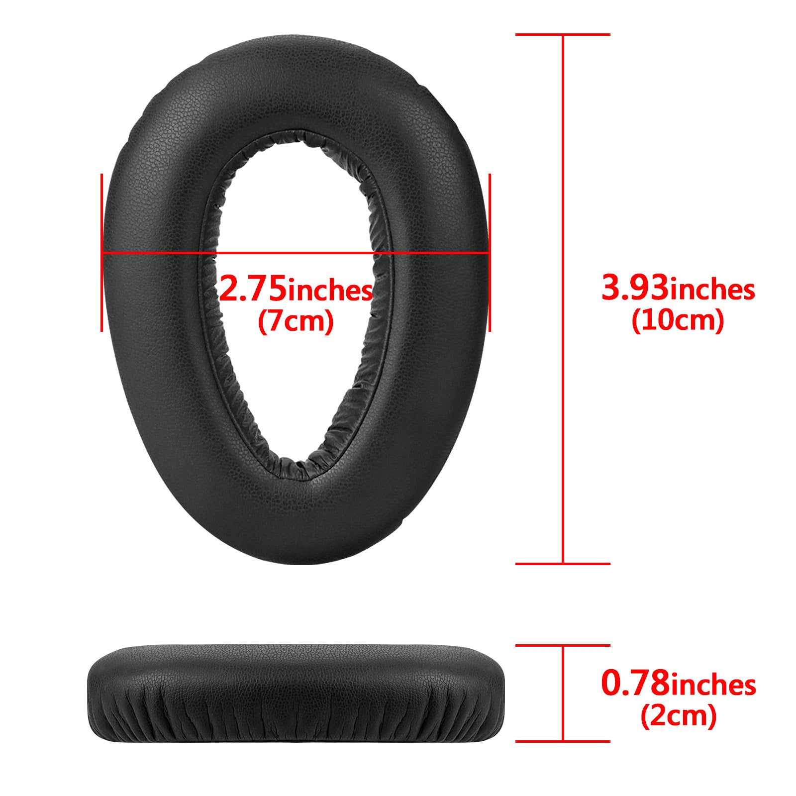Linkidea Replacement Ear Pads for Sennheiser PXC 550/ PXC 550-II Wireless, MB660UC/ MB660MC Headphones Ear Cushions, Headset Earpads (Protein Leather / Black)
