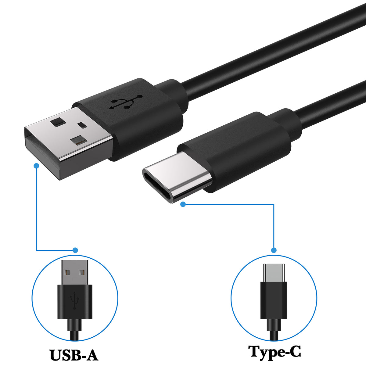 Linkidea Charging Cord Compatible with Bose QuietComfort Ultra/Earbuds II/SE/45, SoundLink Plus, NCH700, USB to USB-C Replacement Power Charger Cable (4 ft/120 cm 2 Pack)