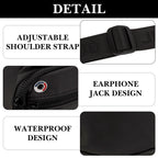 Linkidea Water Bottle Carrier with Strap Compatible with Nalgene Sustain Tritan 48oz, CamelBak, Thick Sports Waterbottle Sling Bag Holder, Shoulder Strap with Phone Pocket, Black